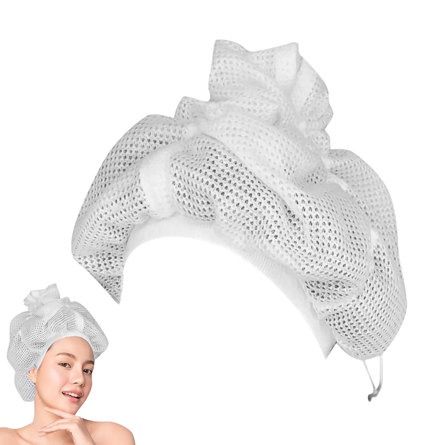 Mesh Pop Cap с завязкой YBENWL, 45x30 см, Белый
