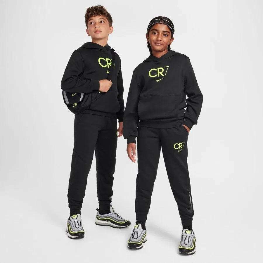 Детские спортивные штаны с принтом Cr7 Club Fleece Jogger Nike, Черный — фото 2