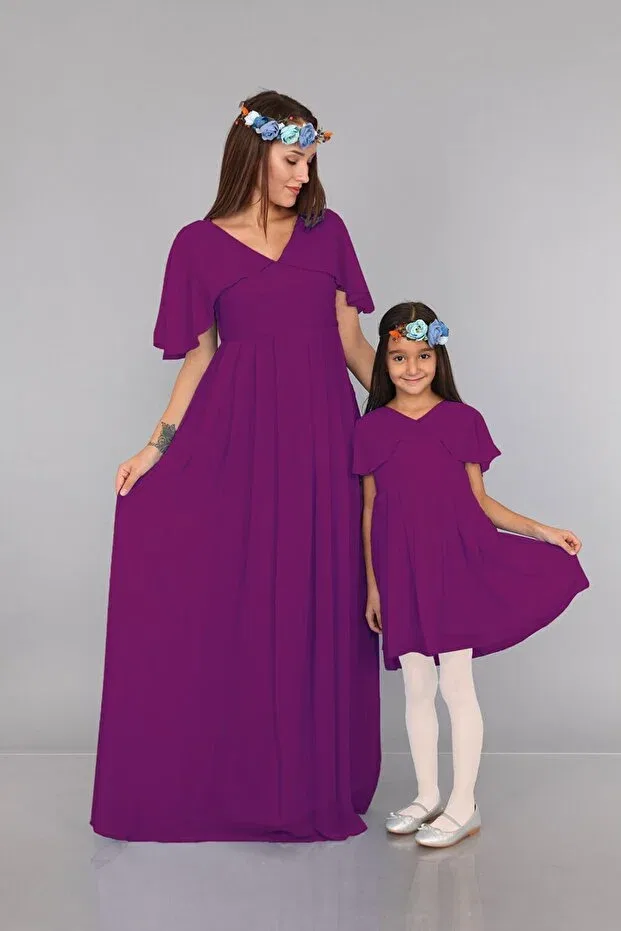 Детское платье для девочек хлопковое Moda Labio, Purple