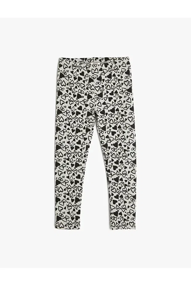 Детские леггинсы для девочек с принтом Koton, Gray Pattern