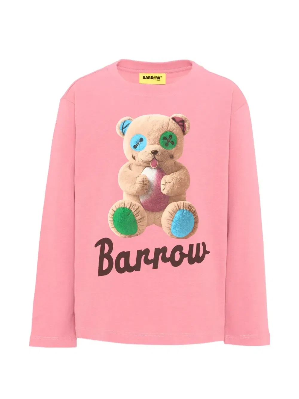 Футболка с длинными рукавами и принтом в виде плюшевого мишки Barrow Kids, розовый