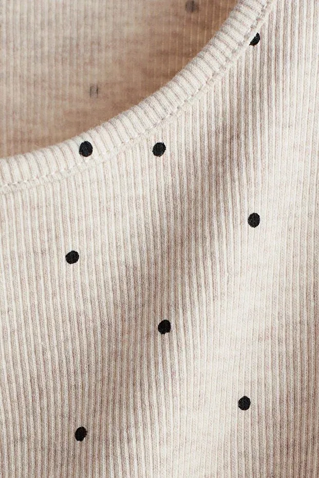 Детский комплект футболок с коротким рукавом H&M, Light Dusty Pink/Polka Dot — фото 3
