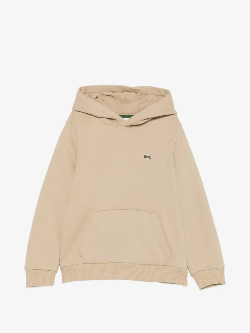 Худи с нашивкой-логотипом Lacoste Kids, бежевый
