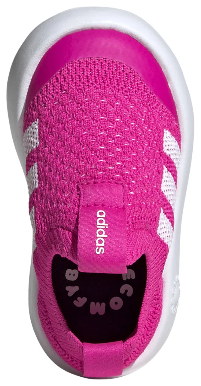 Детские кроссовки для девочек с широкой колодкой adidas Bubble Comfy I, Shock Pink/White/Core Black — фото 4