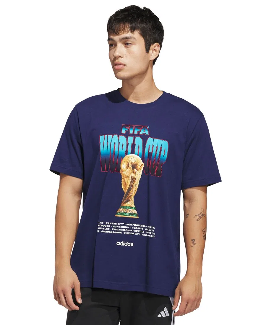 Футболка с графическим принтом Tour World Cup 26 adidas, Blue