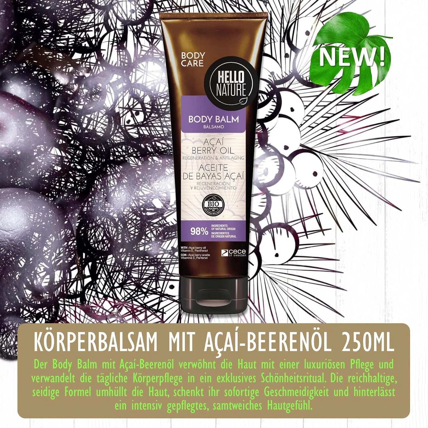 Набор Body Balm с Acai-маслом P-Beauty, 3x250 мл P-Beauty Cosmetic Accessories — фото 2