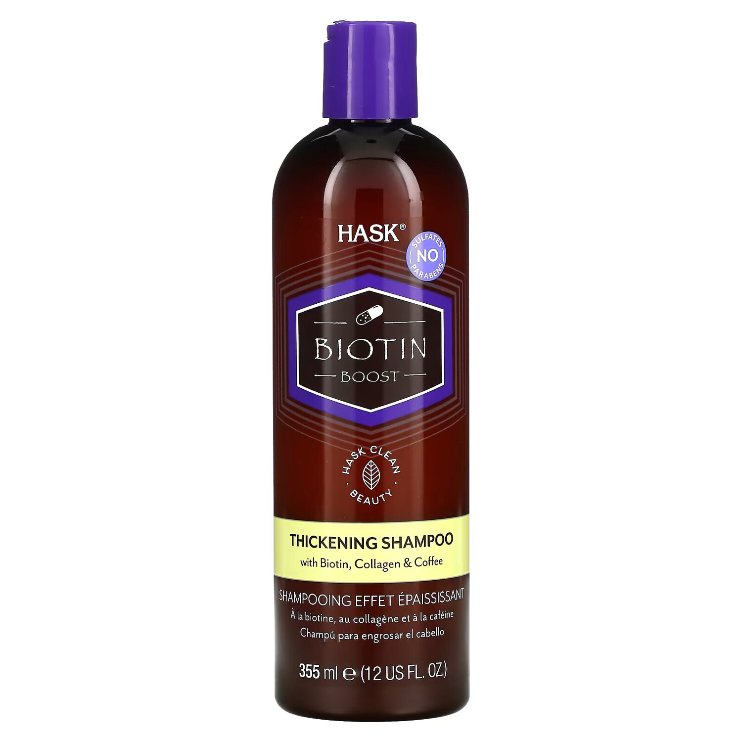 

Hask Beauty, Biotin Boost, Шампунь для загустения, 12 жидких унций (355 мл)