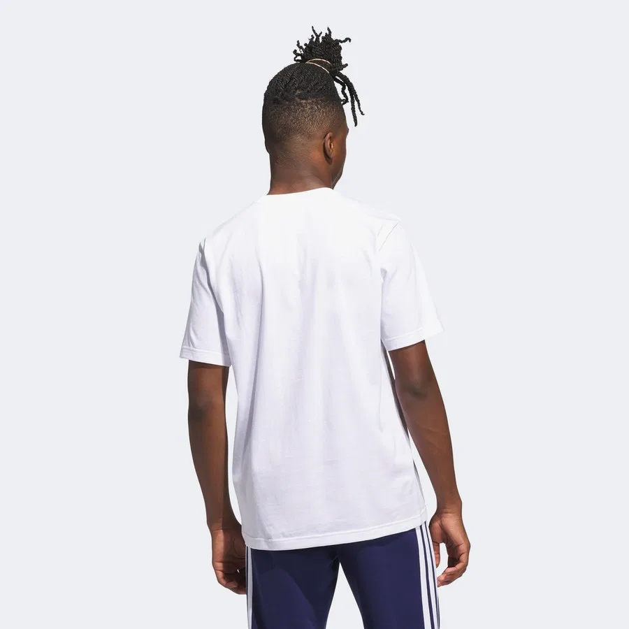 Футболка с графическим принтом HLDY GFTBOX T adidas, Белый — фото 3