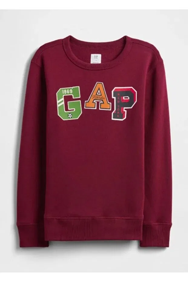 Детские свитшот для мальчиков с принтом Gap Kids, Burgundy