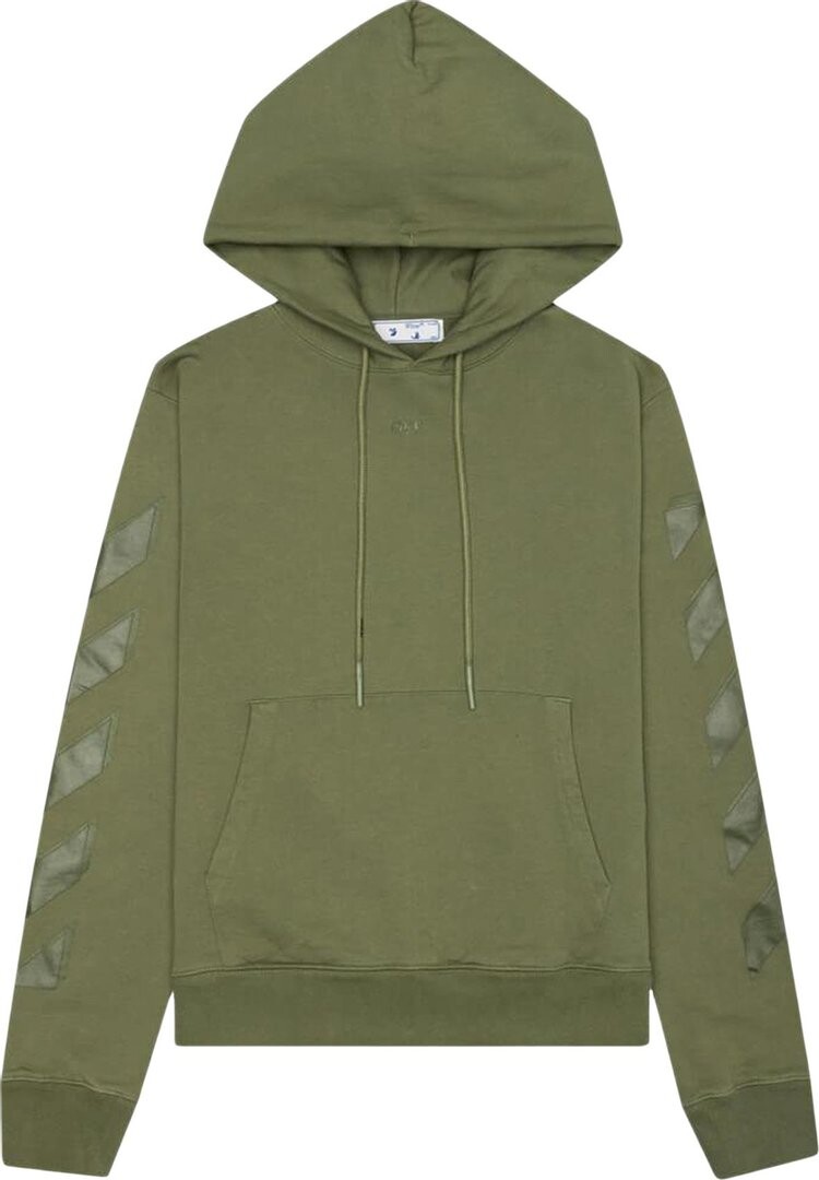 Худи Off-White Rubber Arrow Slim Hoodie 'Green/Green', зеленый — фото 2