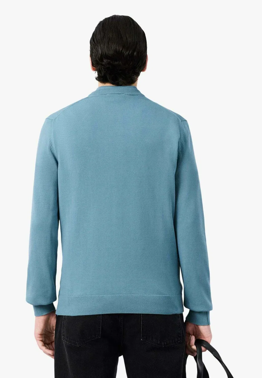 Мужские свитера с круглым вырезом Ab148 - вязаные джерси Lacoste, Azul Celeste — фото 3