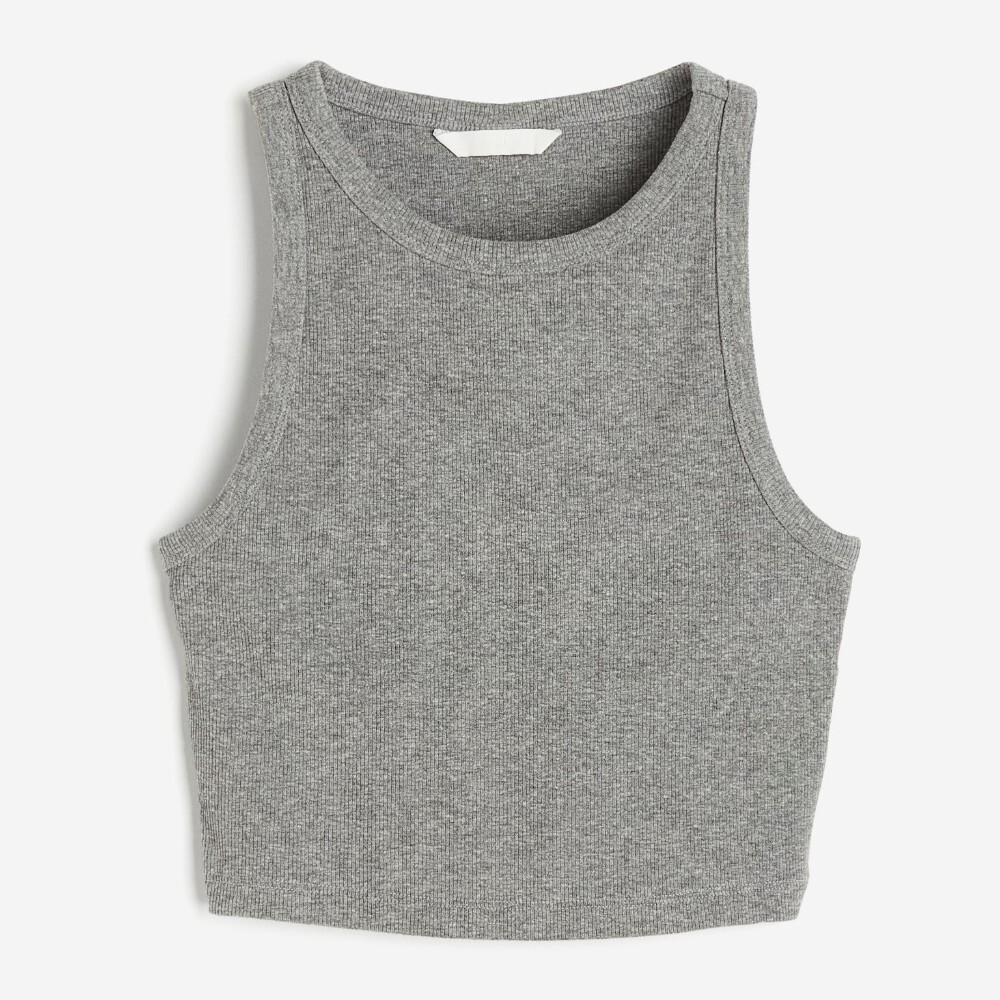 

Топ H&M Crop Tank, серый