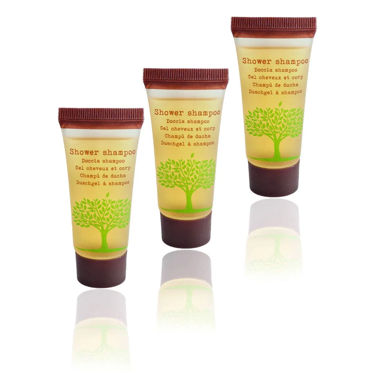 Набор для отеля Shampoo & Shower Gel 2-in-1 25 мл, 100 шт + Мыло 14 г, 100 шт, Comfort-Pur, 200 предметов, коричневый — фото 2