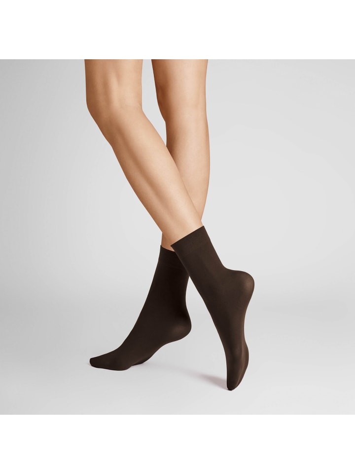 

Hudson Тонкие полупрозрачные носки Micro 50 темно-коричневого цвета