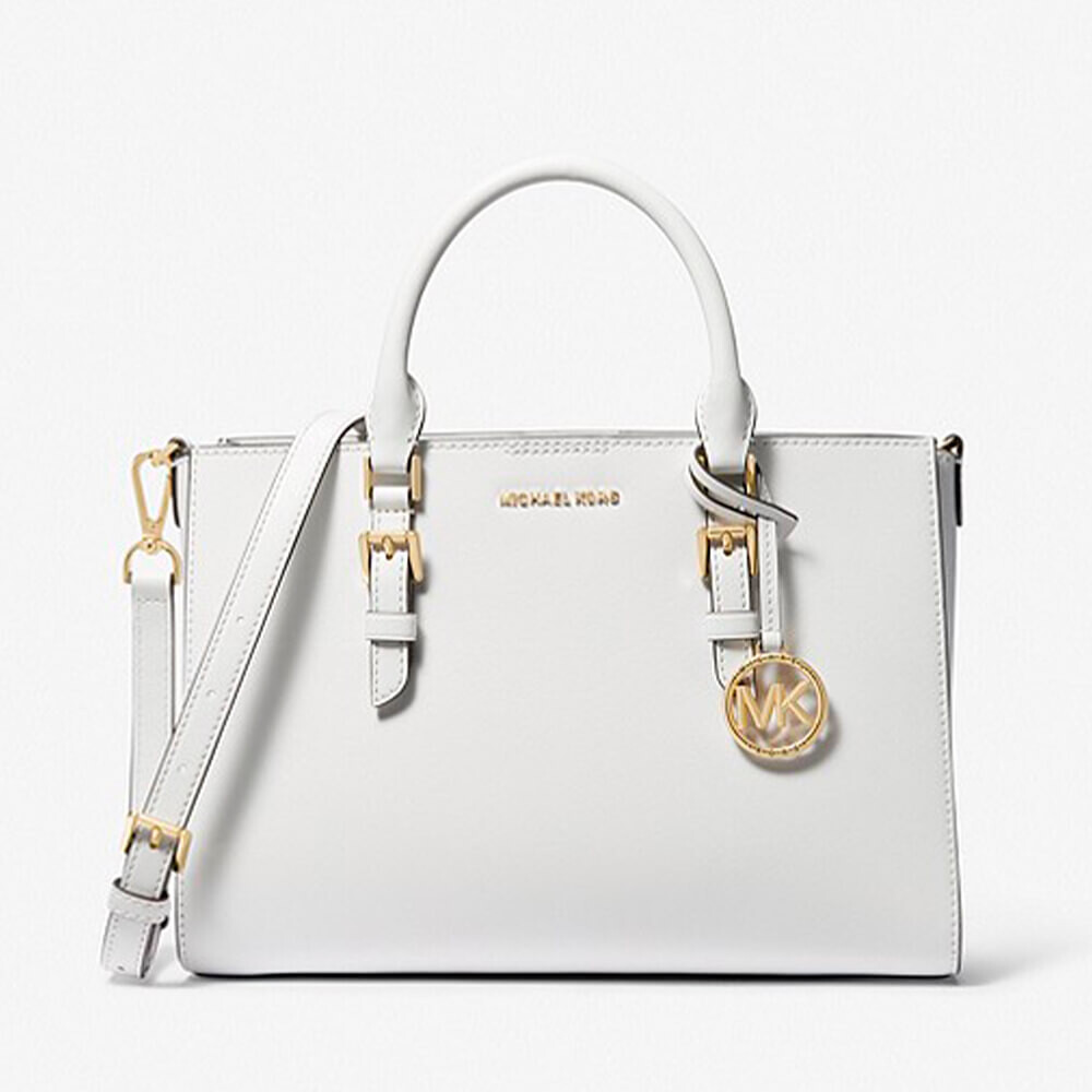 

Сумка Michael Michael Kors Sally Medium 2-in-1 Saffiano Leather and Logo, белый