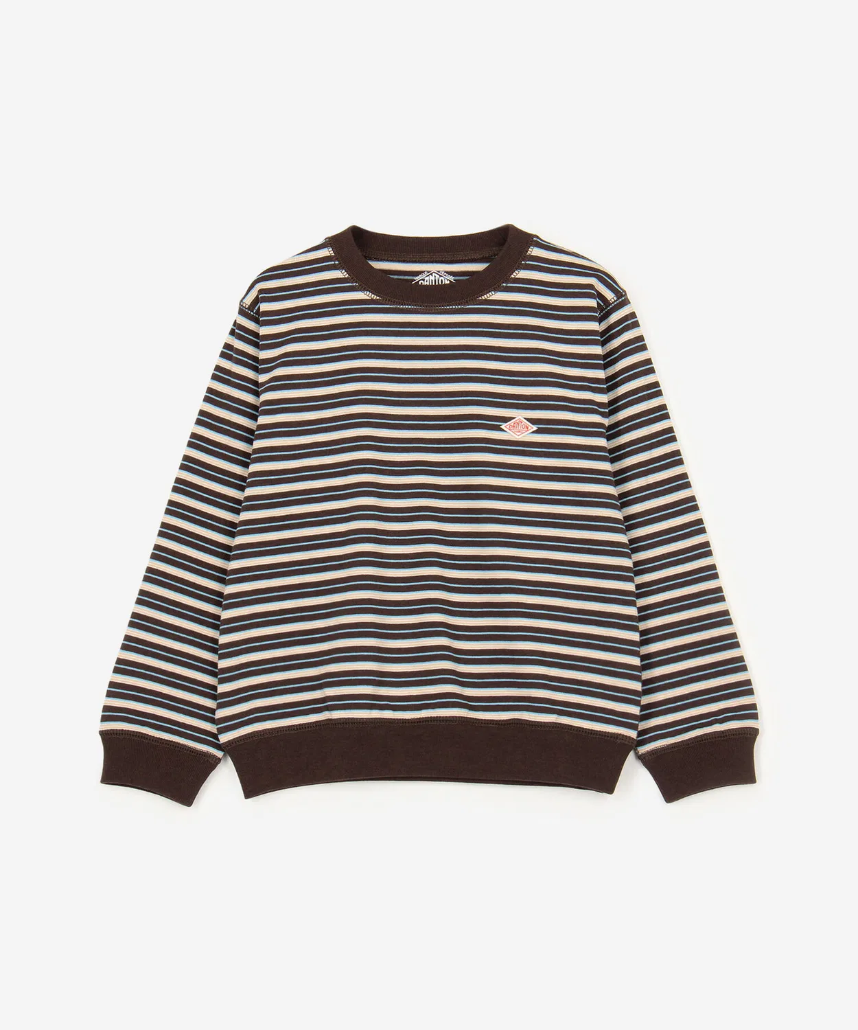 Детская футболка с длинным рукавомс принтом DANTON, Brown/Beige/Sax — фото 2