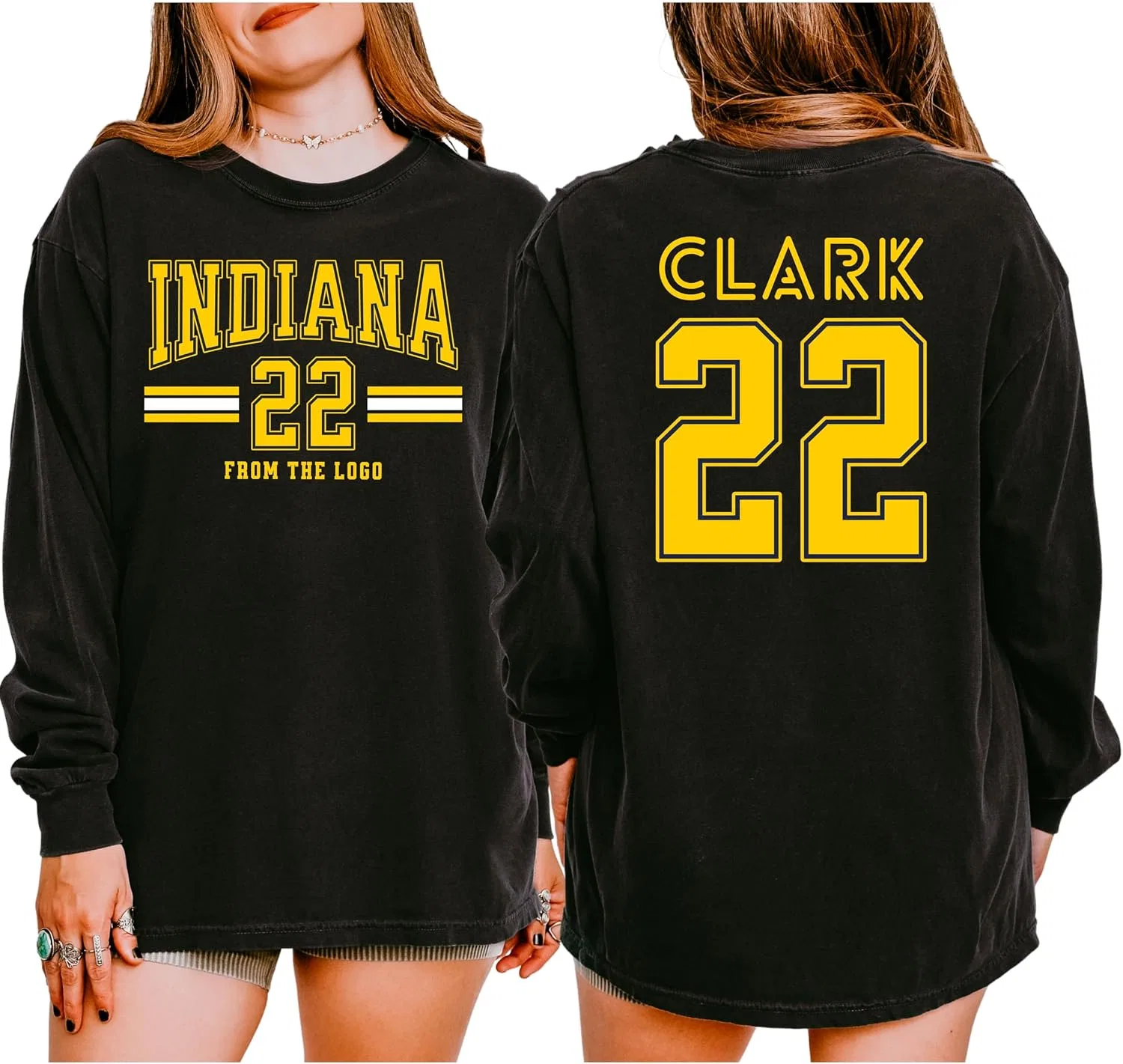 Мужская футболка с длинным рукавом Indiana Clark 22, Black