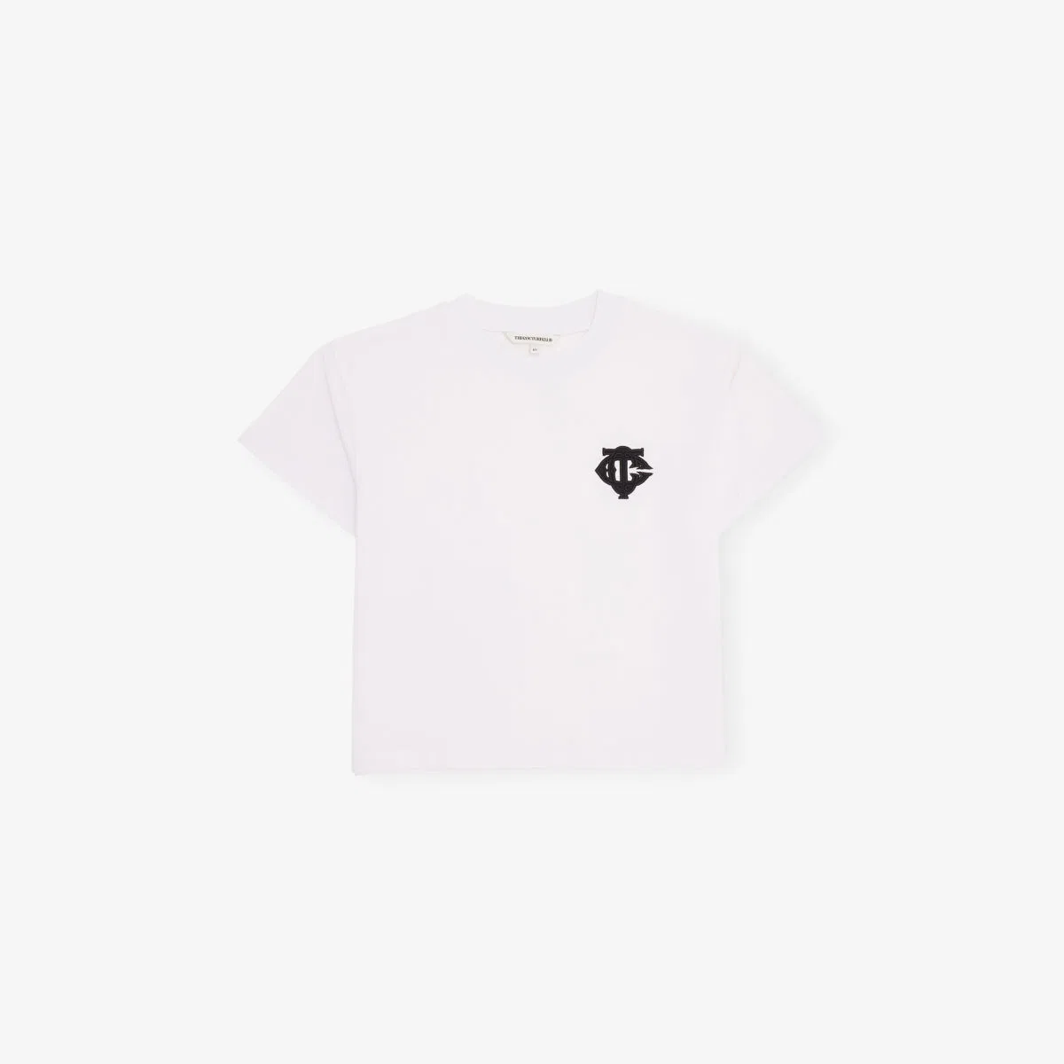 Хлопковая футболка с вышивкой Monogram, размер 5-10 лет The Couture Club, белый