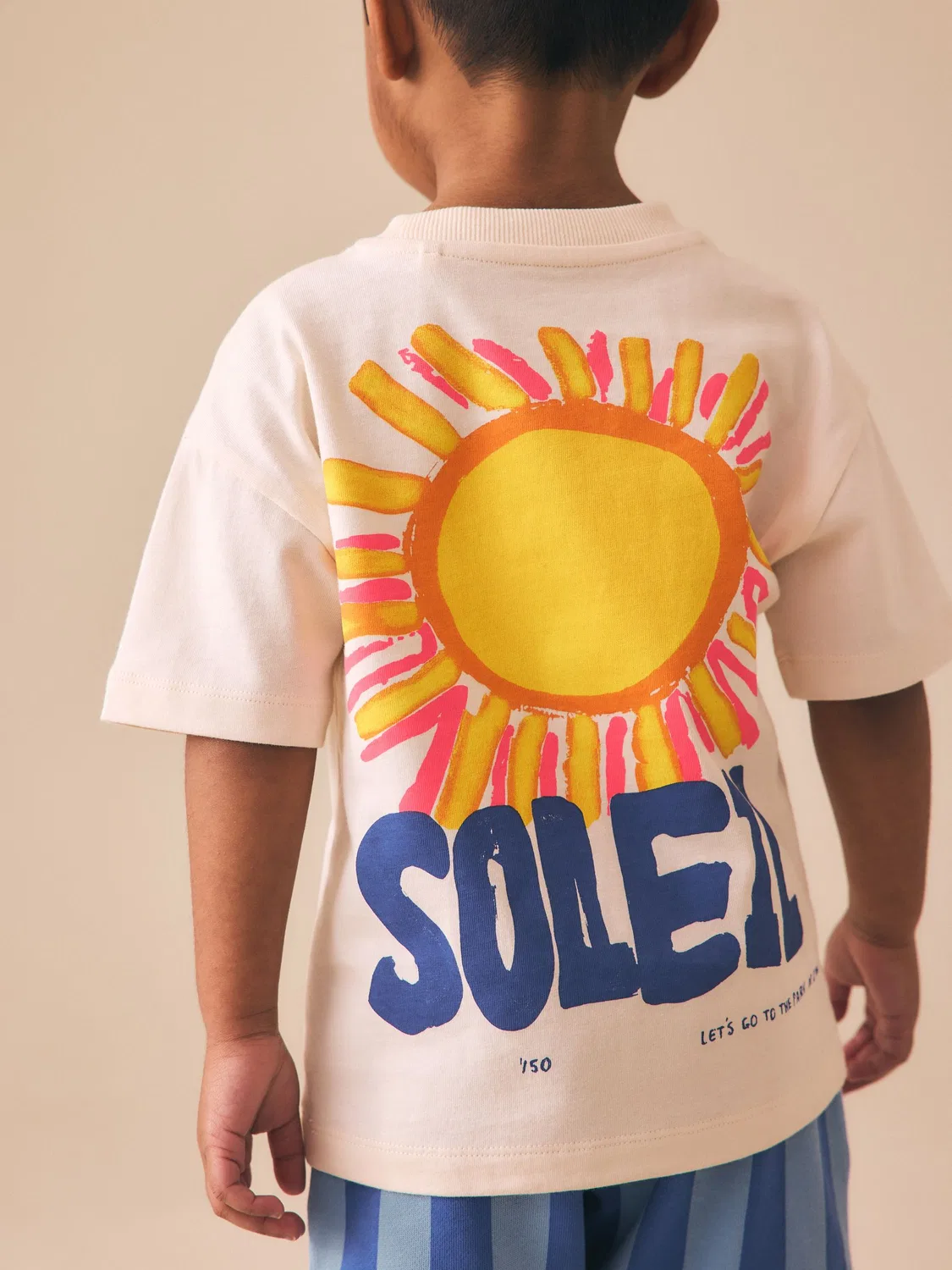 Комплект из футболки и шорт с принтом Next, Ecru Soleil Sun — фото 3