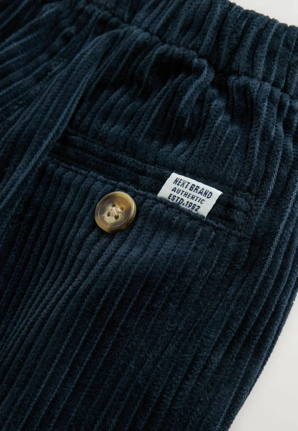 Брюки прямого кроя из вельвета большого размера Next, Navy Blue — фото 3