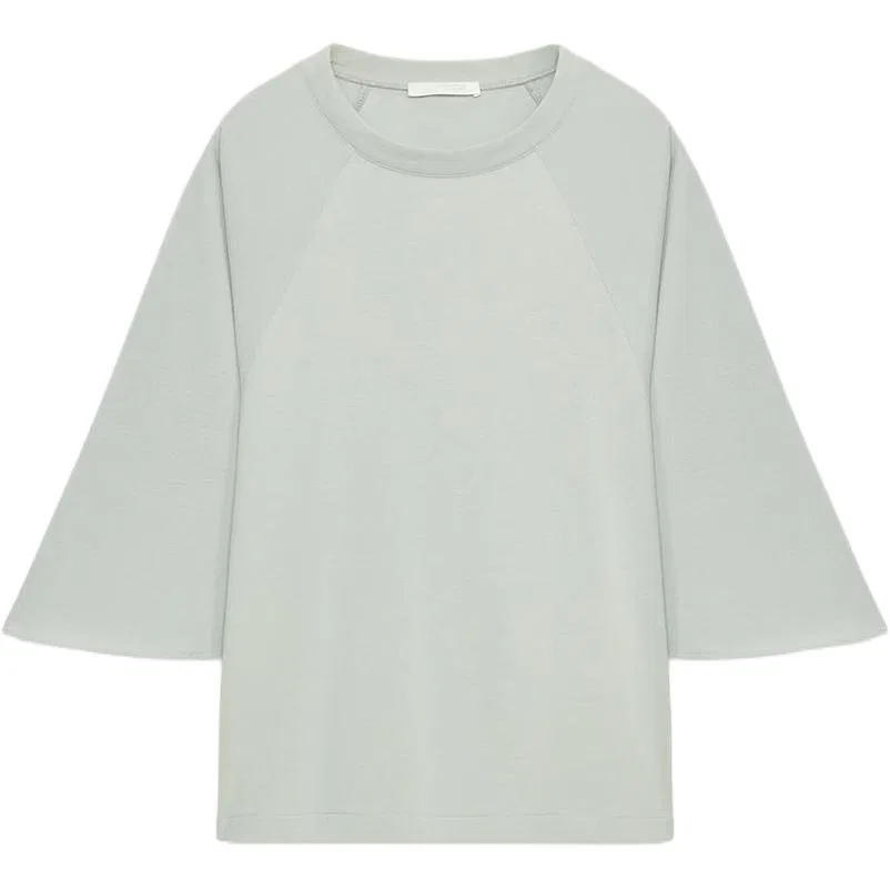 Женская футболка с круглым вырезом Blue/Gray ZARA