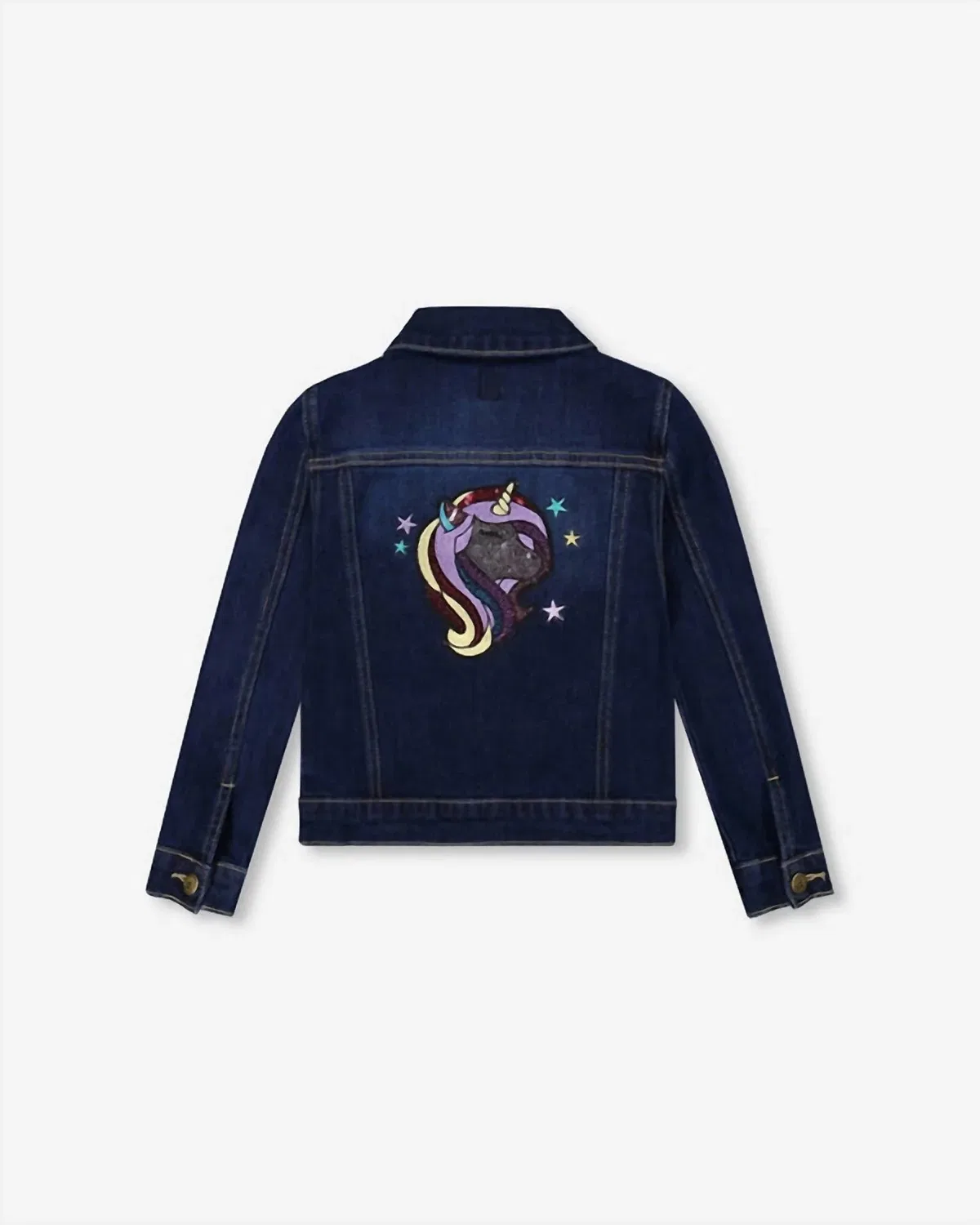 Детская куртка для девочек с принтом Dariana Deux par Deux, Navy Denim — фото 2