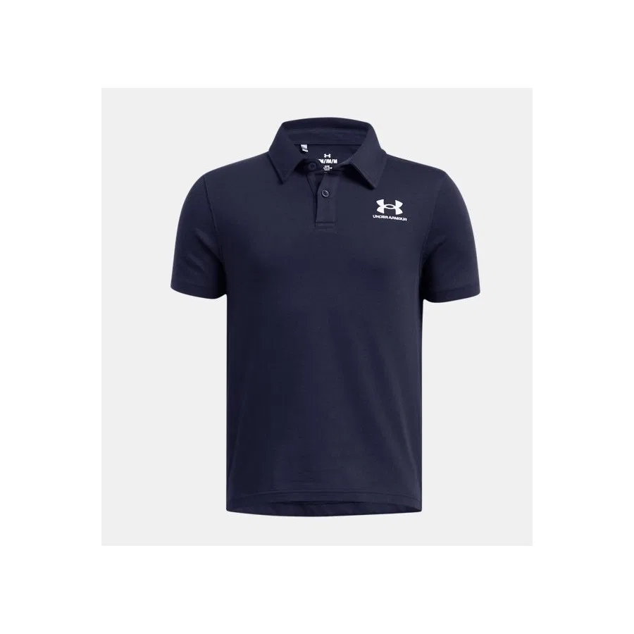 Детское поло из футера с воротником-поло Under Armour, Серый