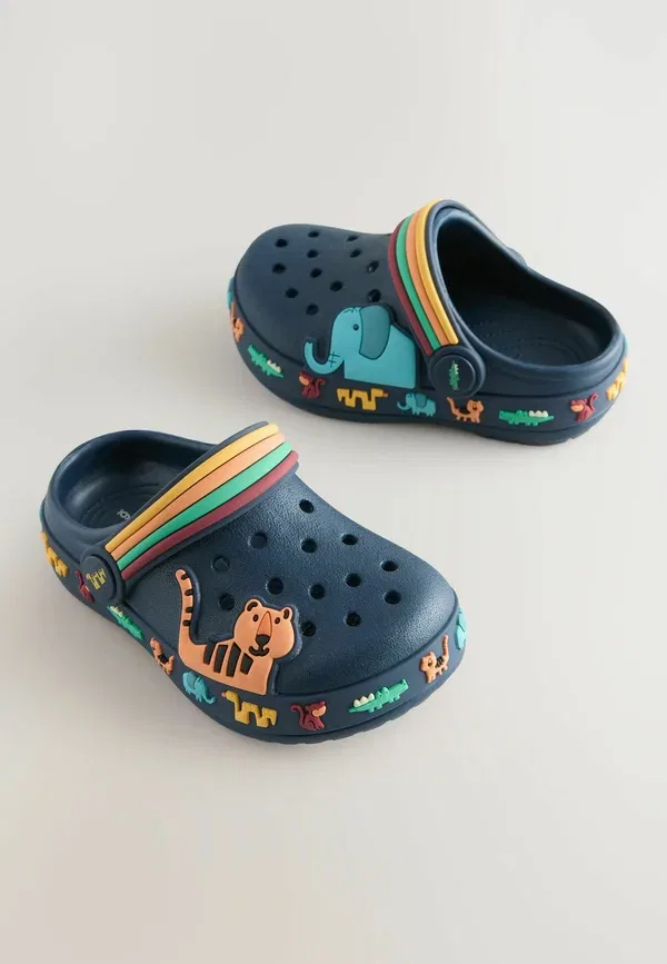 Босоножки синтетические Regular fit - clogs Next темно-синий Safari — фото 2
