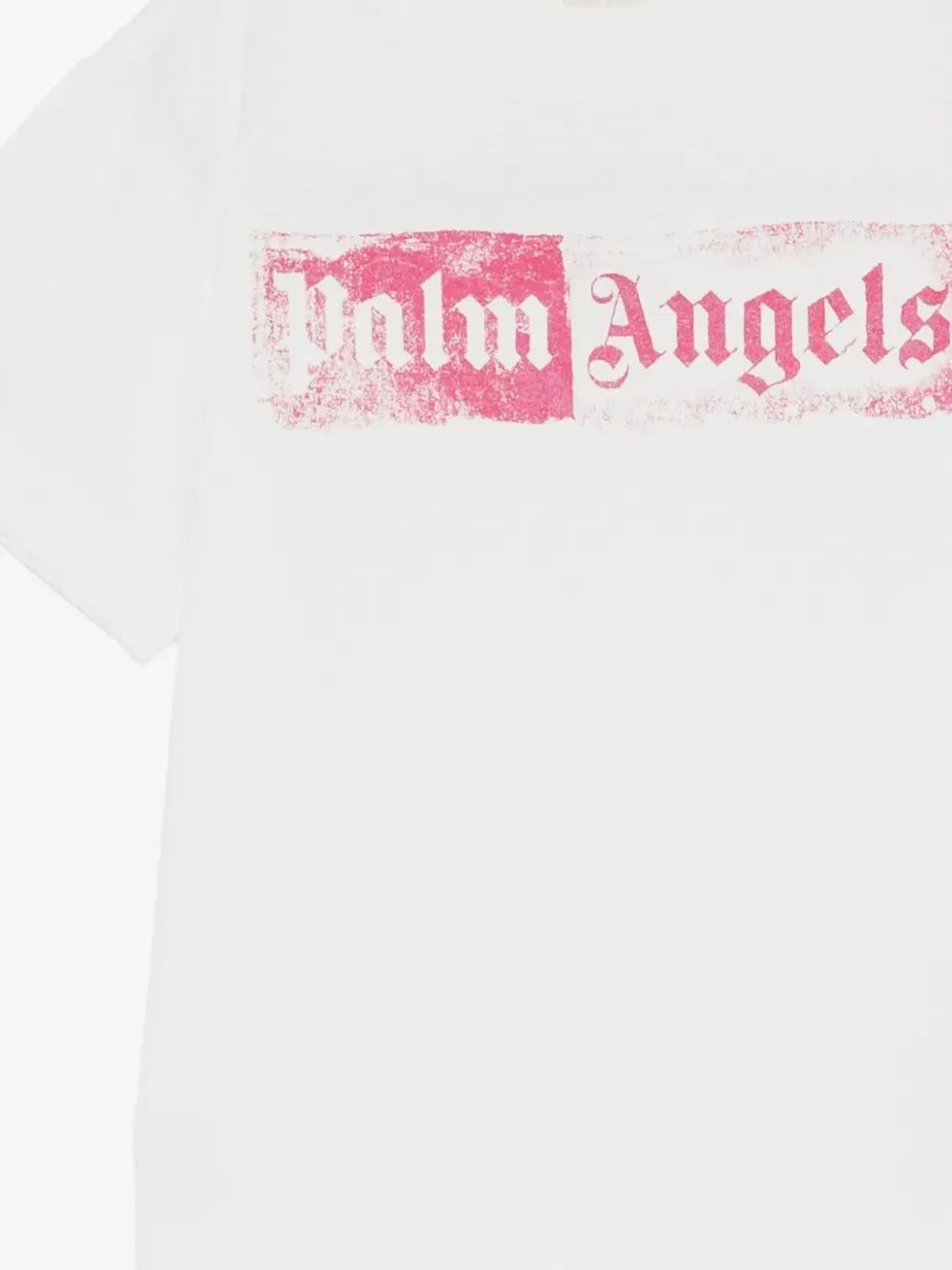 Футболка с логотипом с эффектом спрея Palm Angels Kids, белый — фото 3