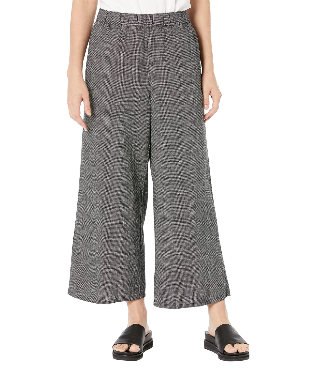 

Брюки Eileen Fisher, Wide Cropped Pants, Серый, Брюки Eileen Fisher, Wide Cropped Pants