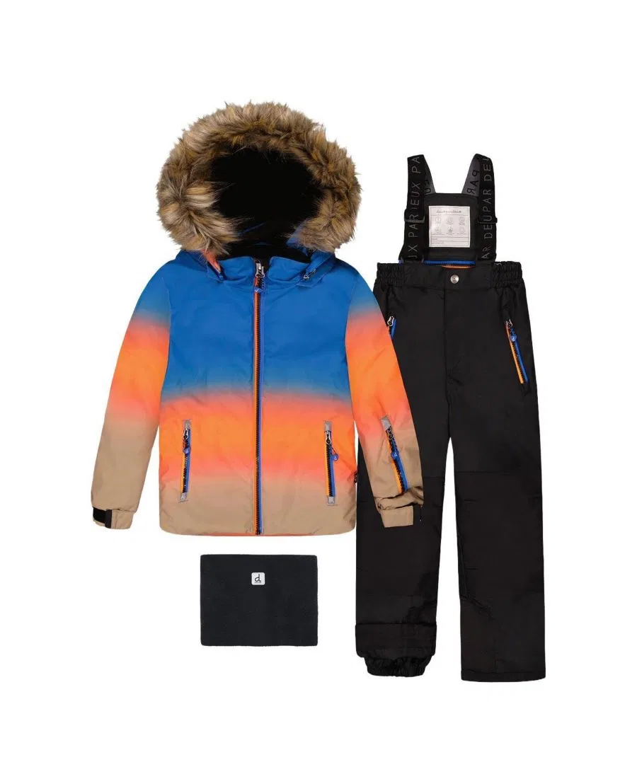 Детский комплект из куртки и брюк Deux par Deux, Blue And Orange Gradient