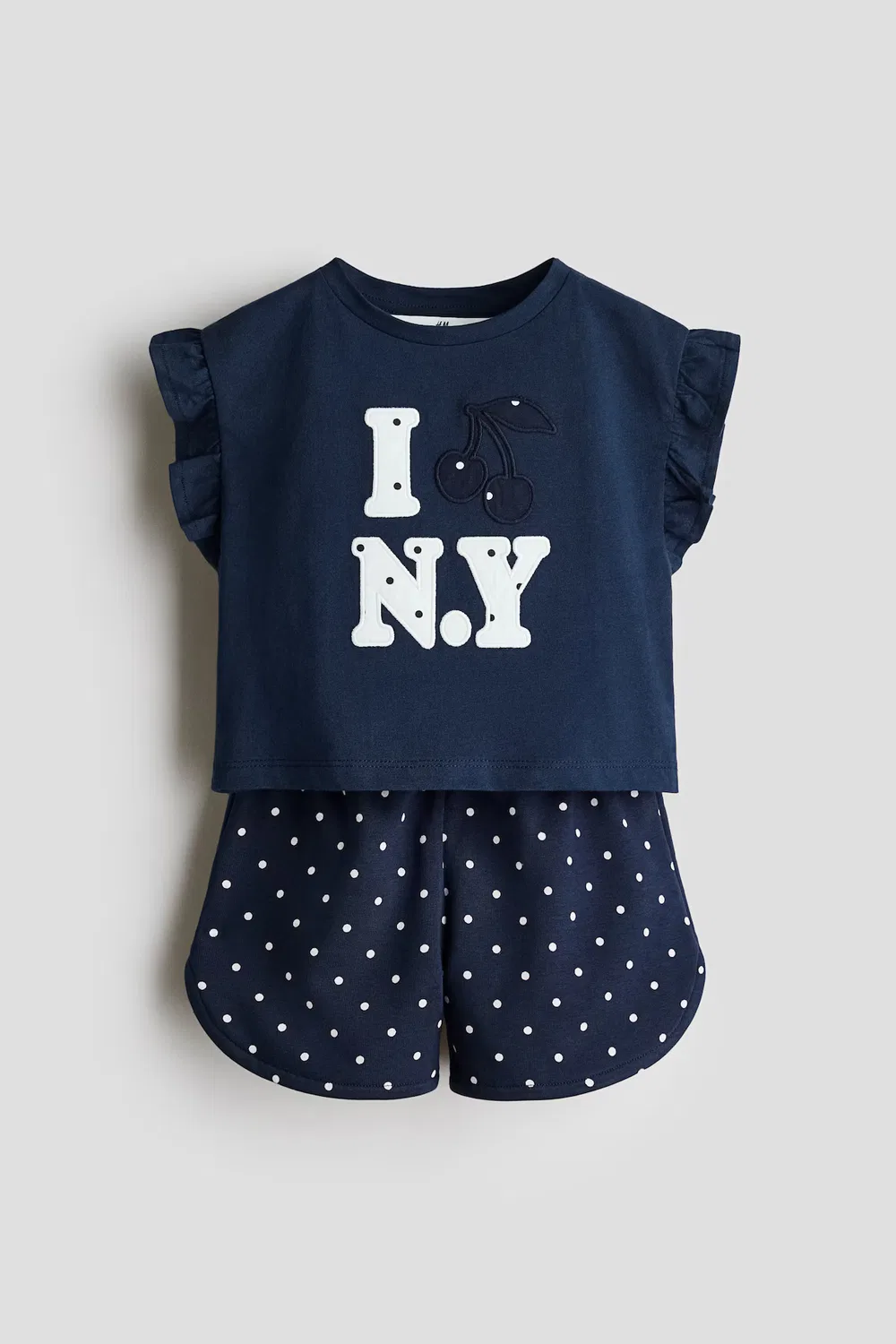 Костюм-Двойка, состоящий из топа и шорт H&M, Marineblau/Ny