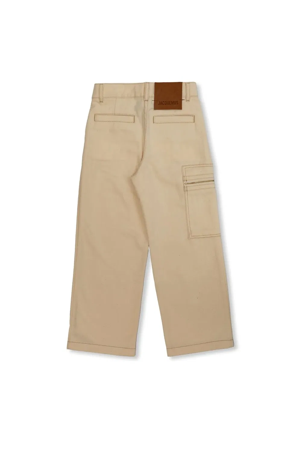 Джинсовые брюки прямого кроя Girls Straight Fit Denim Pants Jacquemus, Beige — фото 2