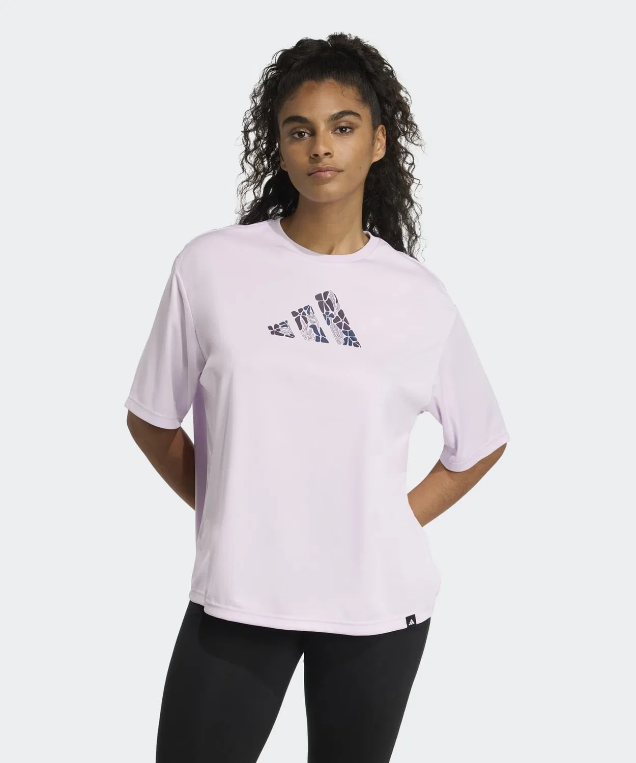 Женская футболка оверсайз с графическим принтом Soft Side Graphic T-Shirt Adidas, Pink