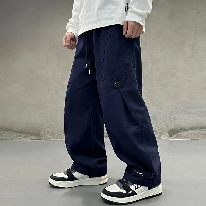 Детские карго-брюки на тонкой стрейч-ткани, Cargo Pants Thin Stretch Sports, YALU — фото 4