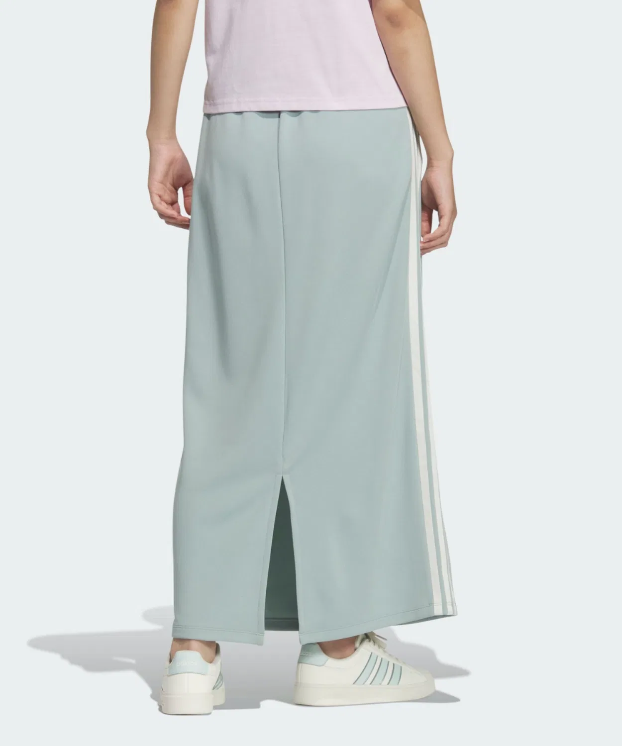 Женская юбка с тремя полосками Climacool Relaxed Fit Adidas, Зеленый — фото 2