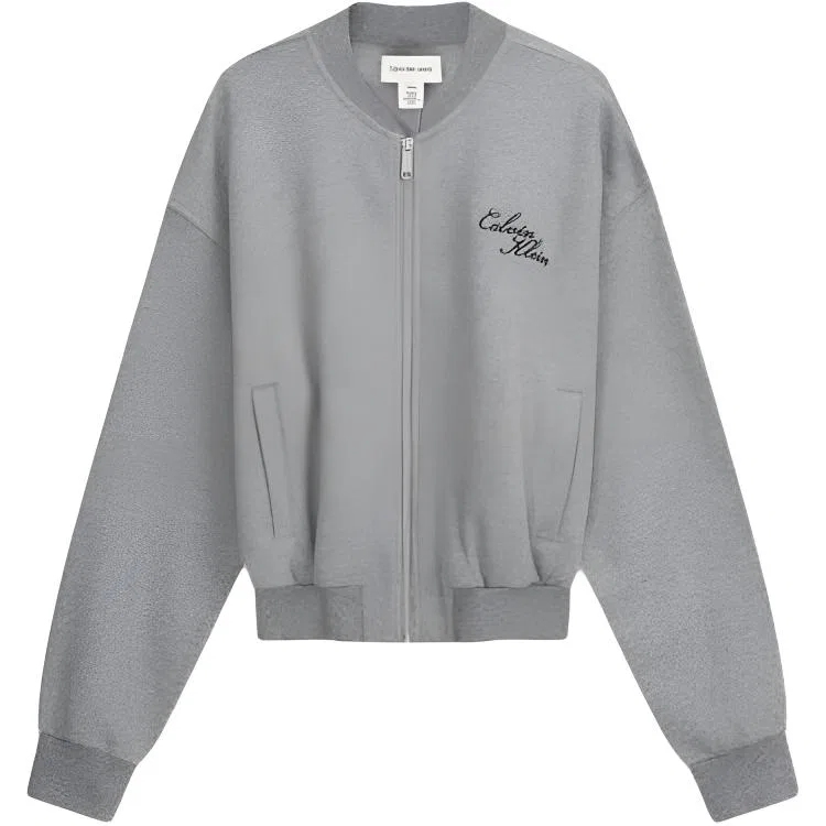 Женский свитшот с бейсбольным воротником Calvin Klein, Hero Gray