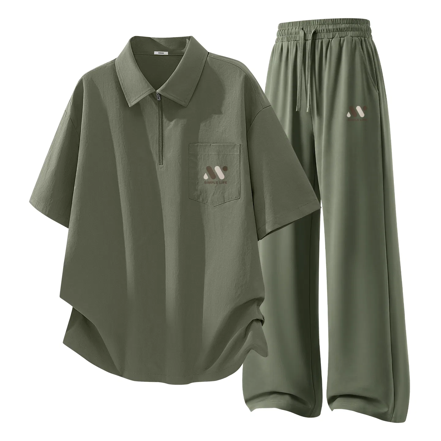 Детский комплект спортивной одежды MINISO, Army Green, Olive Green