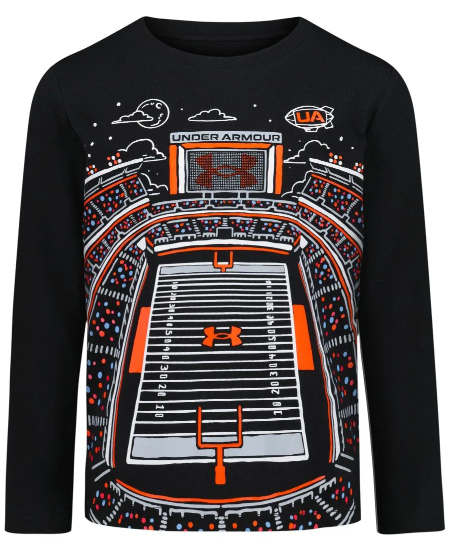 Детская футболка с длинным рукавом и принтом Under Armour, Black