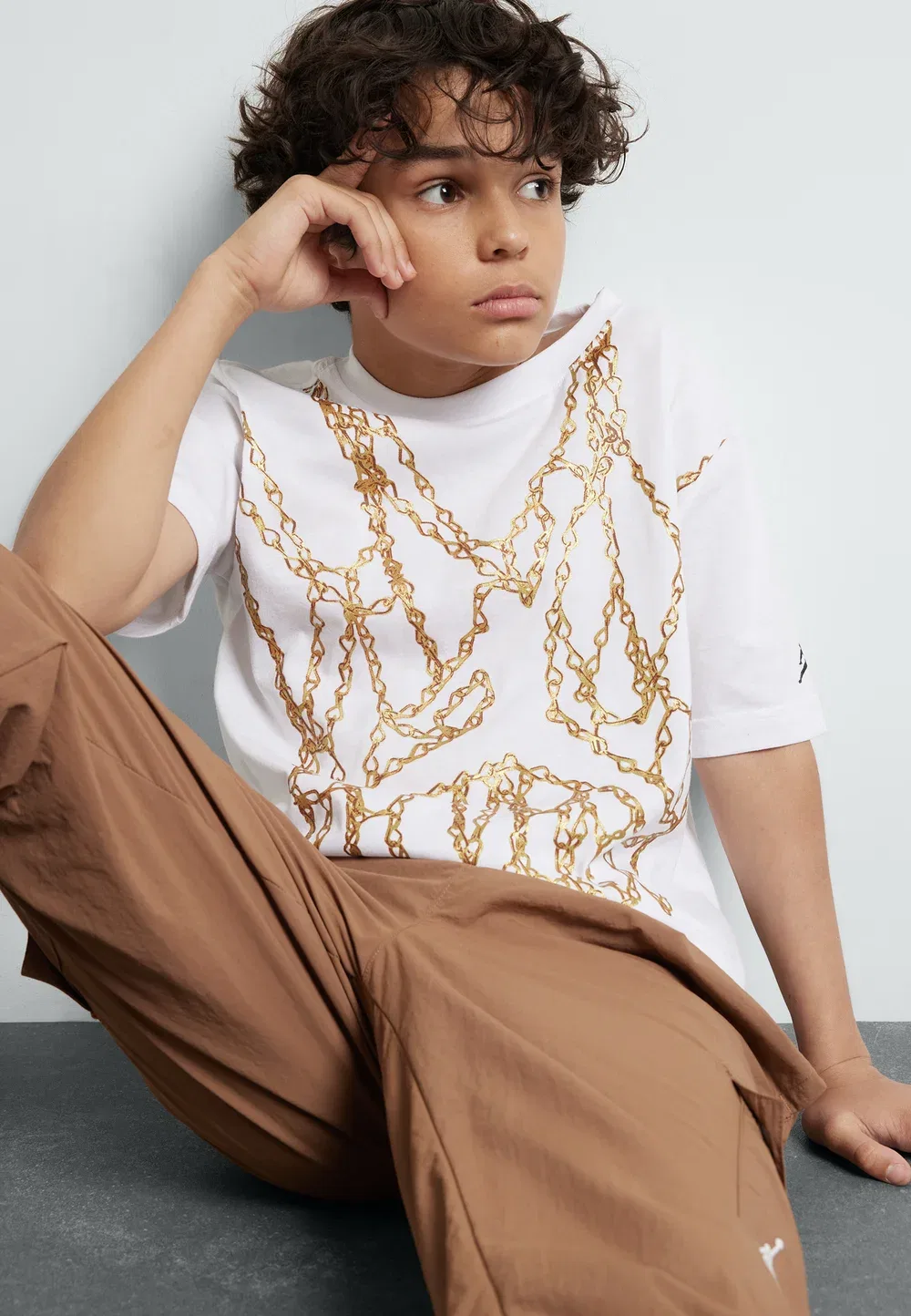 Футболка унисекс с принтом от Brand Chain Crew Jordan, White
