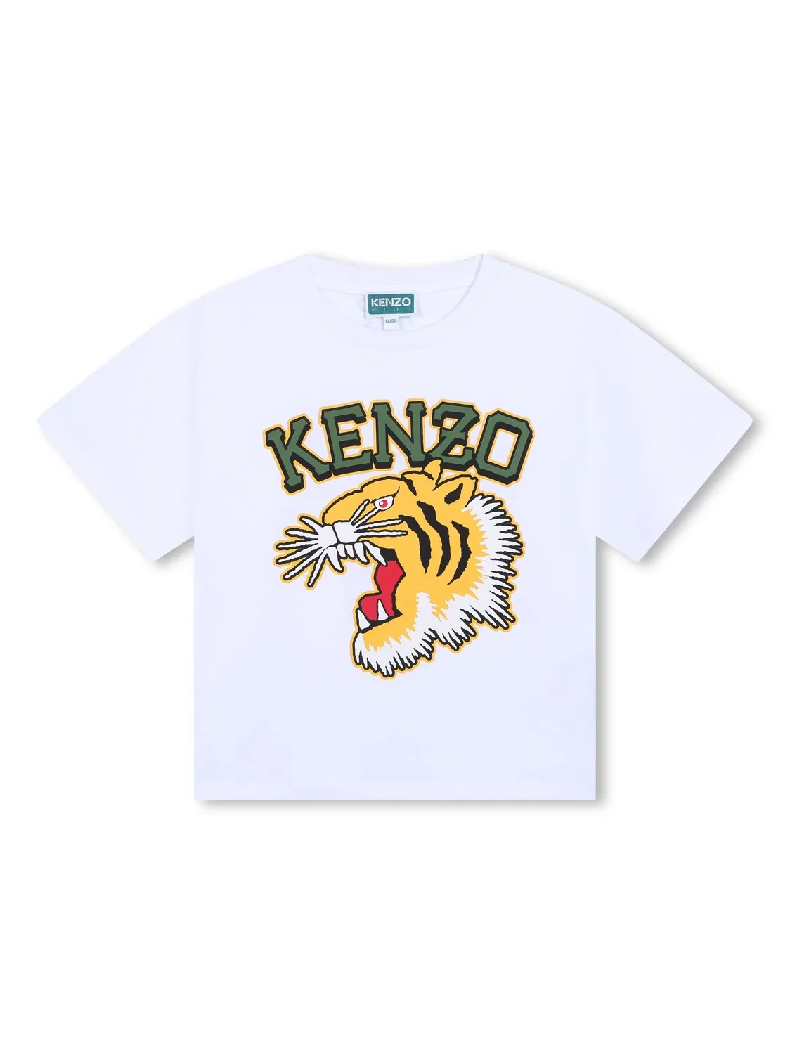 Футболка с принтом логотипа из органического хлопка Kenzo, белый