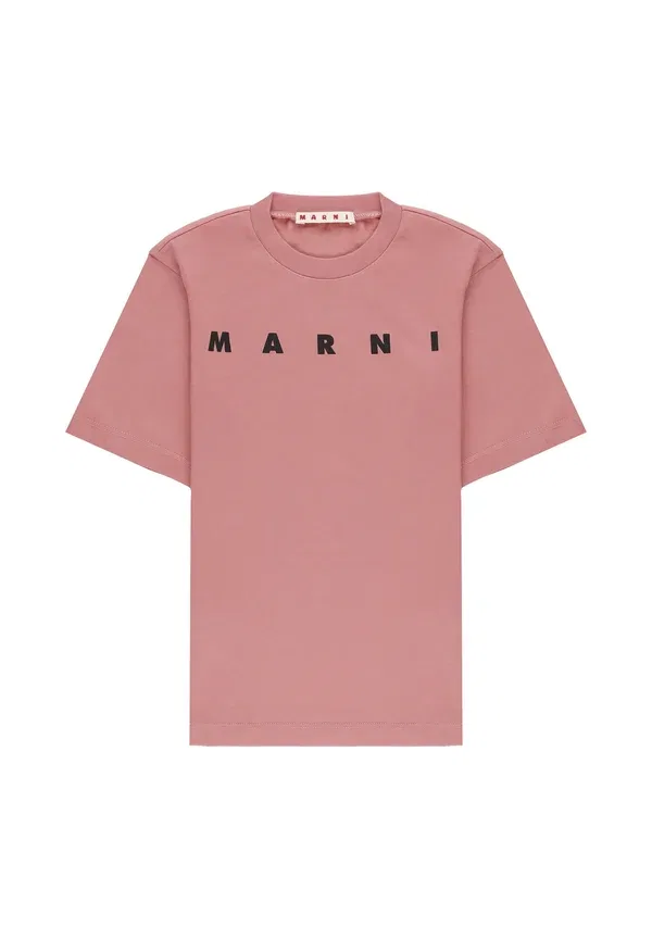 Футболка с принтом T-shirt con logo Marni, розовый