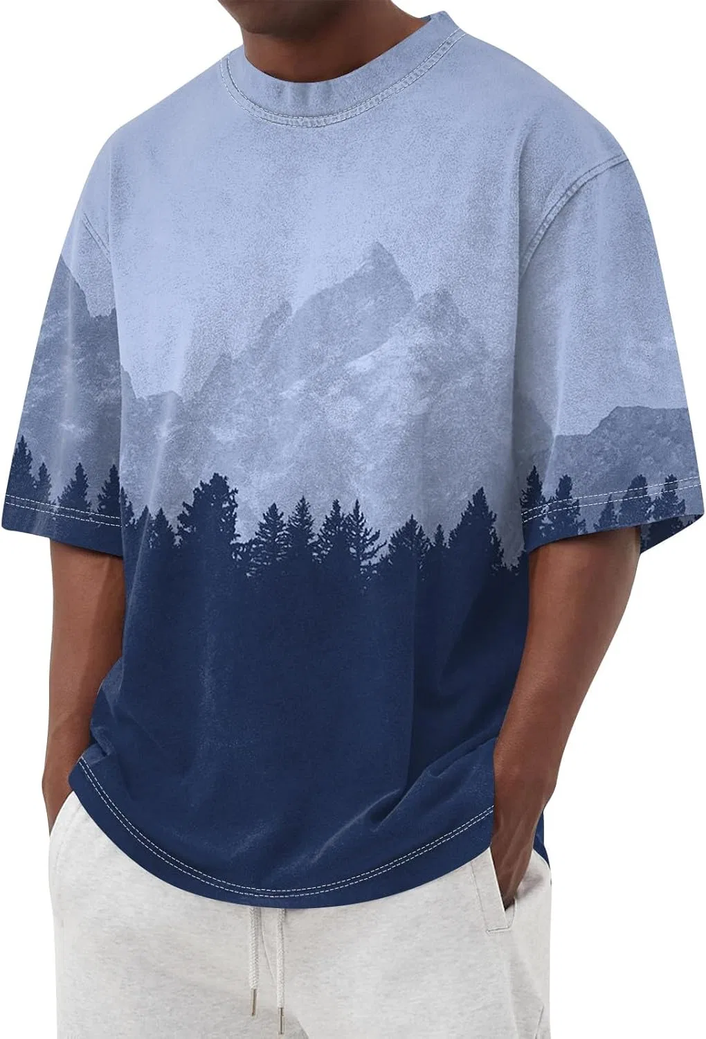 Мужская атлетическая футболка с коротким рукавом Basic, Blue