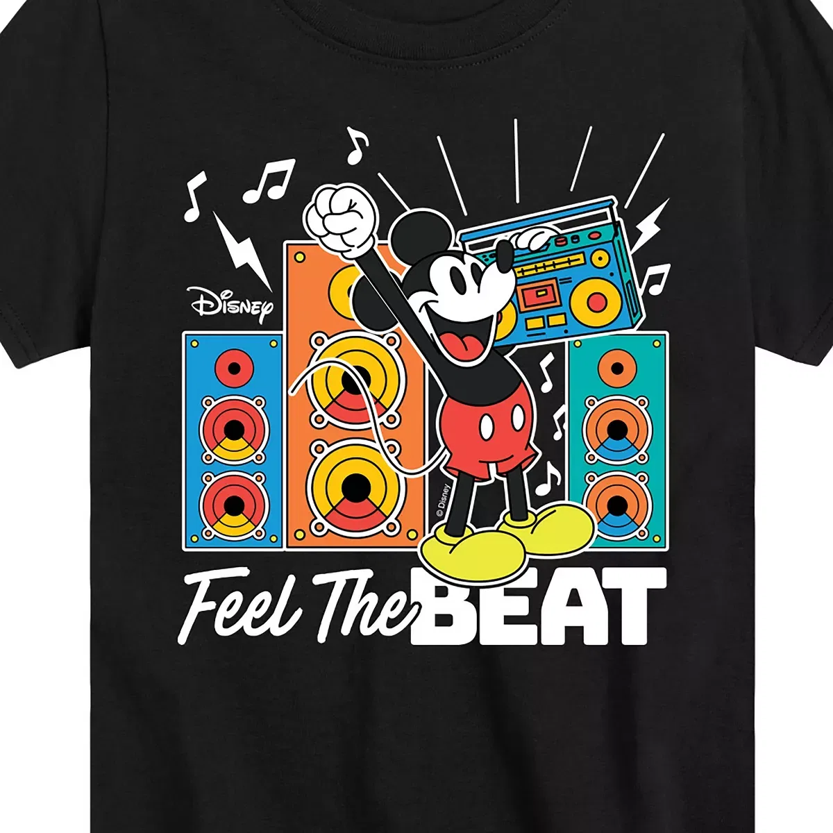 Детская футболка с принтом Mickey Feel The Beat Disney, Heather Charcoal — фото 2