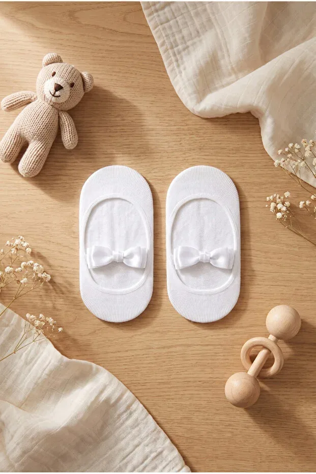 Детские носки для новорожденных с принтом Lovers baby invisible socks Katia&Bony, White — фото 3