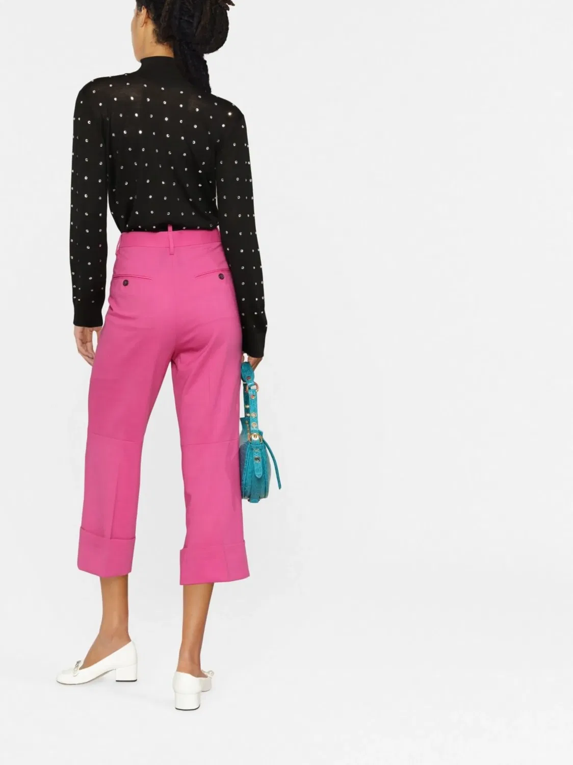 DSQUARED2 Короткие Брюки С Уточненной Стройкой В Глубоком Розовом — фото 2