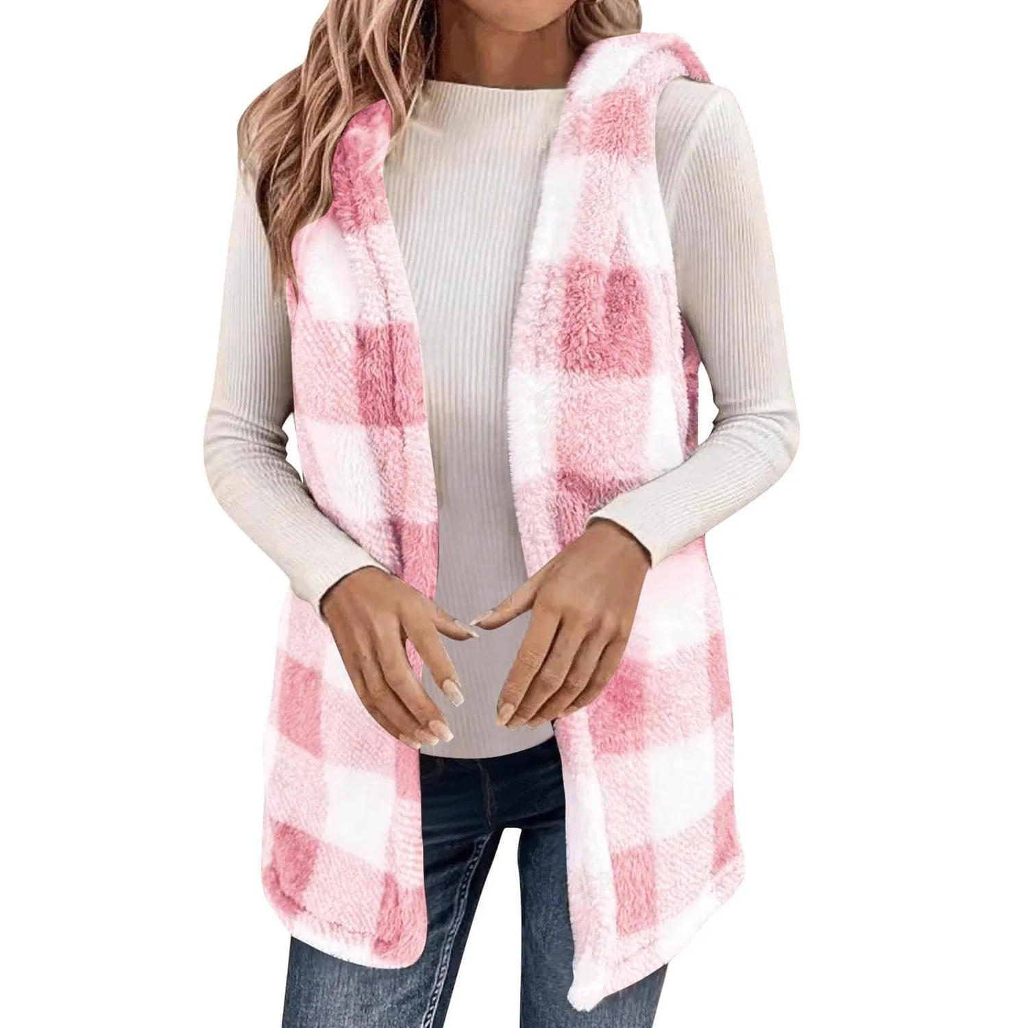 Женское пальто с капюшоном из флиса, Rosa