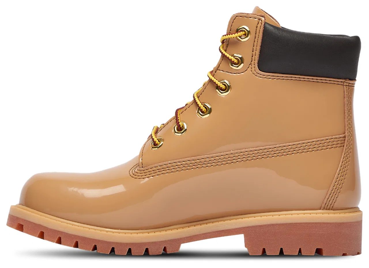 Детские ботинки для мальчиков с водонепроницаемой кожей Timberland Premium 6" Timberland, Tan Black — фото 2