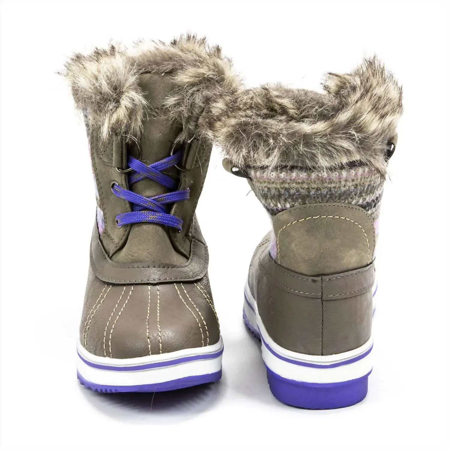 Детские зимние ботинки для девочек с искусственным мехом Brookelle Snow Boot Northside, Stone — фото 4