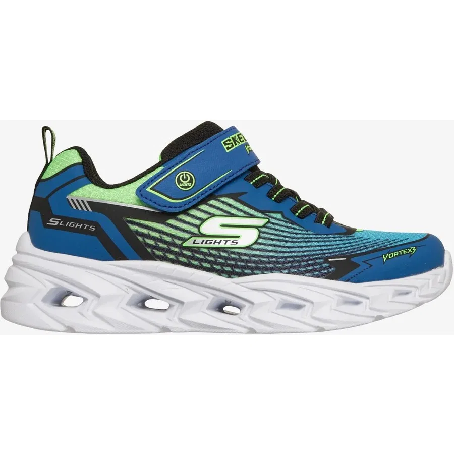 Кроссовки детские с подсветкой Vortex 3.0 Skechers, Черно-синий — фото 2